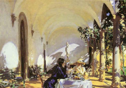 John Singer Sargent Breakfast in  the Loggia Sweden oil painting art